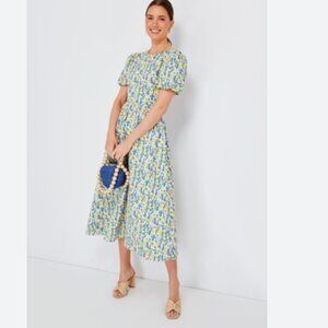 TUCKERNUCK Hyacinth House Yellow and Blue Floral Nicole Maxi Dress